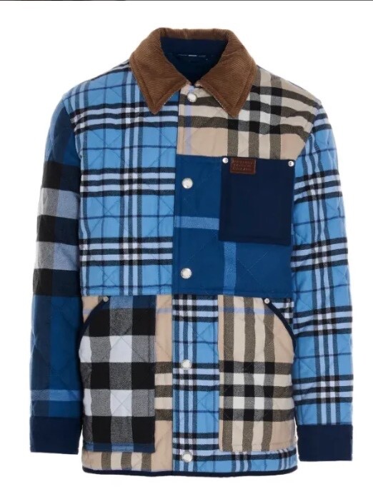 BURBERRY  ジャケット　2Y Burberry Check-Pattern Hooded Zip-Up Polyamide Jacket, Size