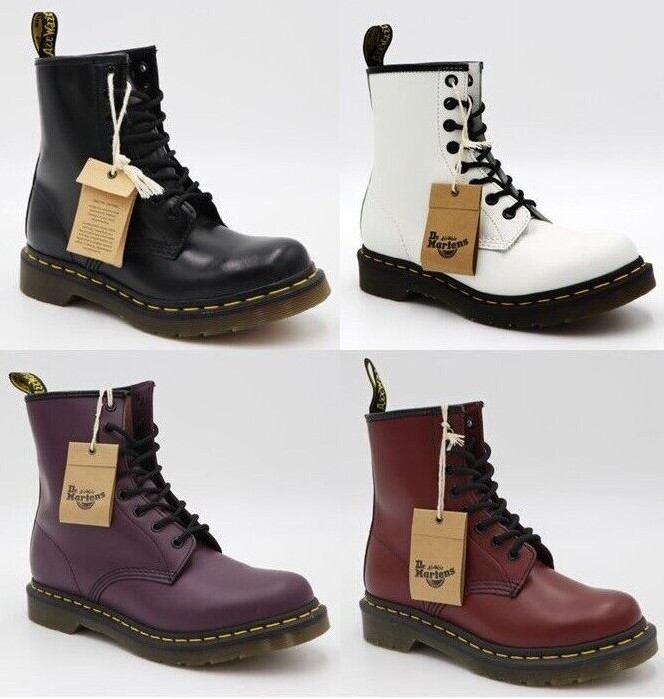 1460 Женские ботинки на шнуровке из гладкой кожи