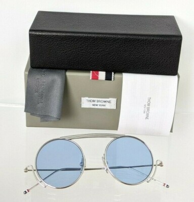 Pre-owned Dita Brand Authentic Thom Browne Sunglasses Tbs 111-02 Silver Tb111 Frame In Blue