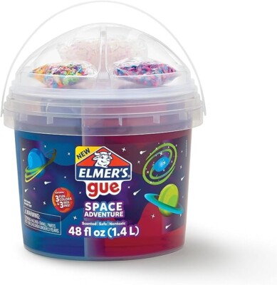 Elmer s Gue Premade Slime Bucket Space Adventure Theme Includes 3 Lb. Bucket