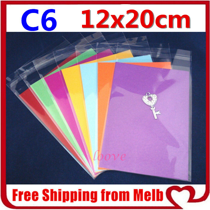 Clear Self Seal Adhesive Cello Cellophane Resealable Plastic Bags C6 A4 A3 