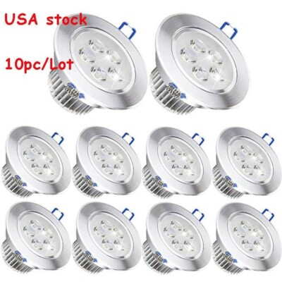 10x 3W Downlight LED Dimmable Recessed Ceiling Light Spotlight Lamp Driver 110V