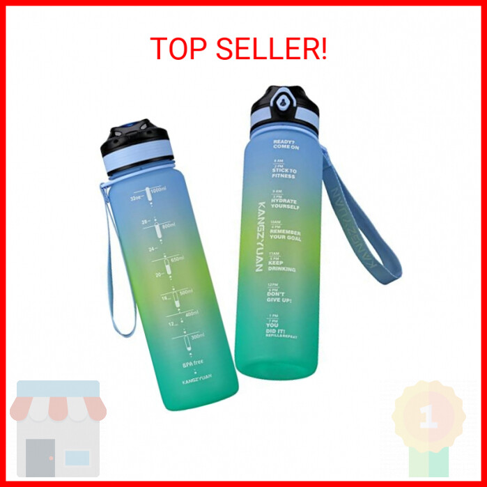 With Time Marker,32oz Infuser Water Bottle ,tritan Mat