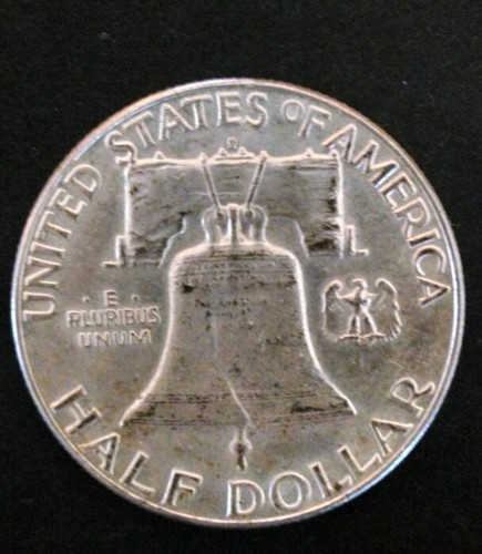 1963-D 50C Franklin Half Dollar. High Grade!  AU/ BU.  ??