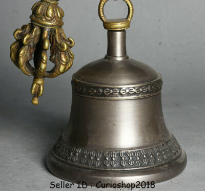オールドチベット仏教 銅製 金工細工仏陀鈴 Dorje Vajra Bell オールドチベット仏教 銅製 金工細工仏陀鈴 Dorje Vajra Bell