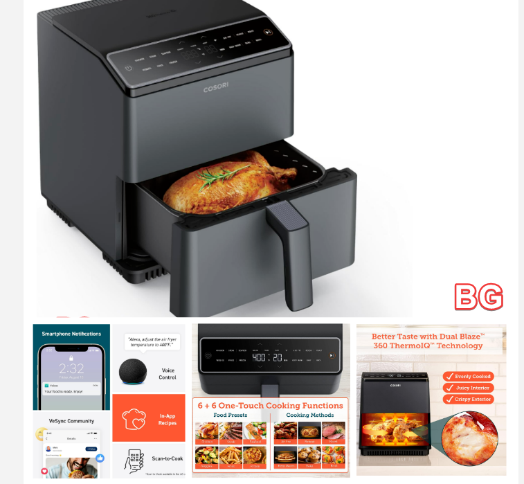 Dual Blaze, 6.8-quart,precise Temps Prevent Overcooking