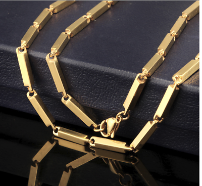 18k feine Goldkette Königskette vergoldet 55cm lang für Damen Herren Geschenk