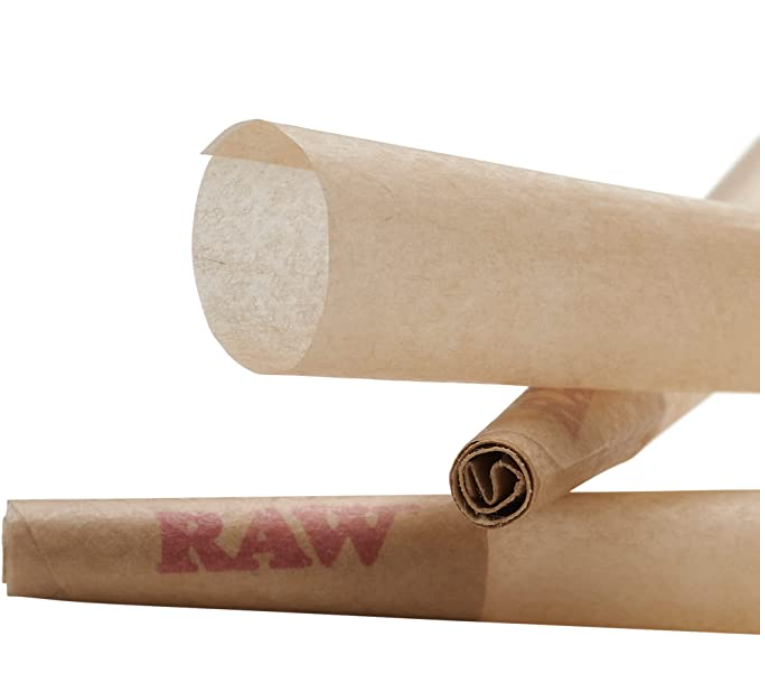 Authentic RAW Classic King Size W/Filter Tip Pre-Rolled Cones 200 Pack & Tube