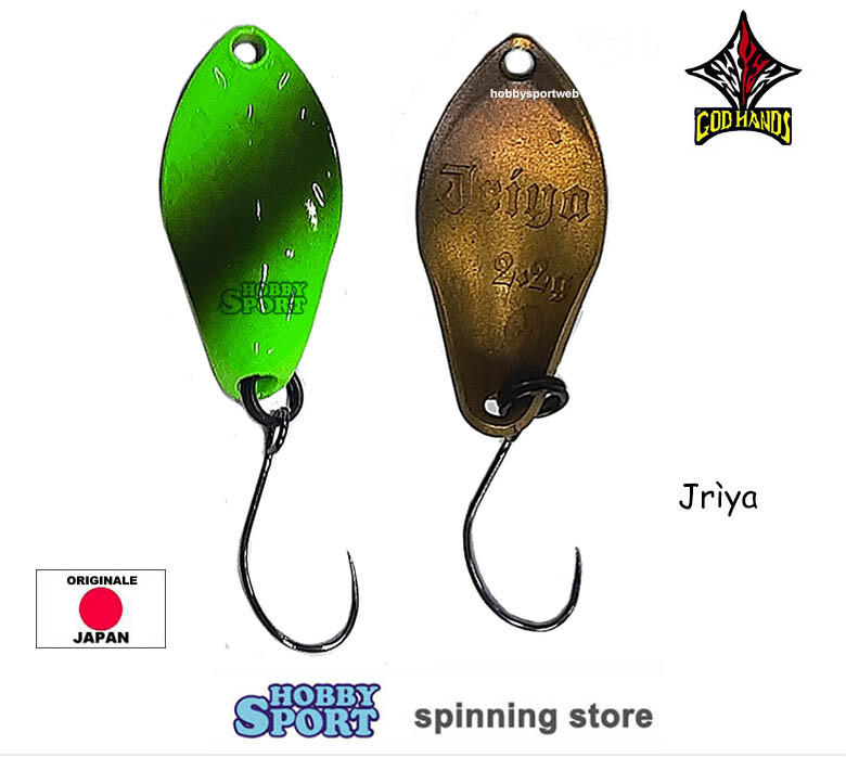 GOD HANDS JRIYA SPOON 2,2 GR COL. 9 GREEN BLACK  AREA TROUT SPINNING