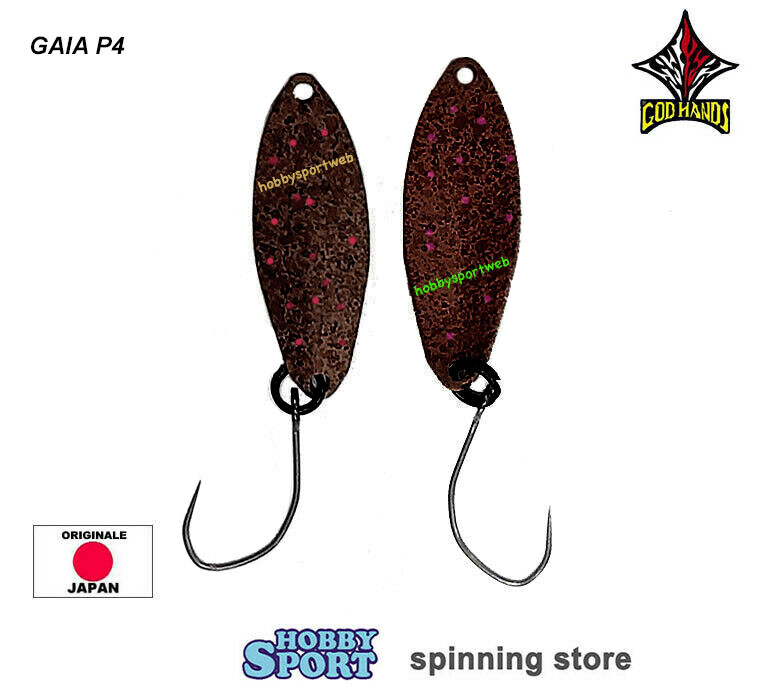 GOD HANDS GAIA 1,7 GR COL. P4 DARK PELLET JAPAN SPOON AREA TROUT SPINNING
