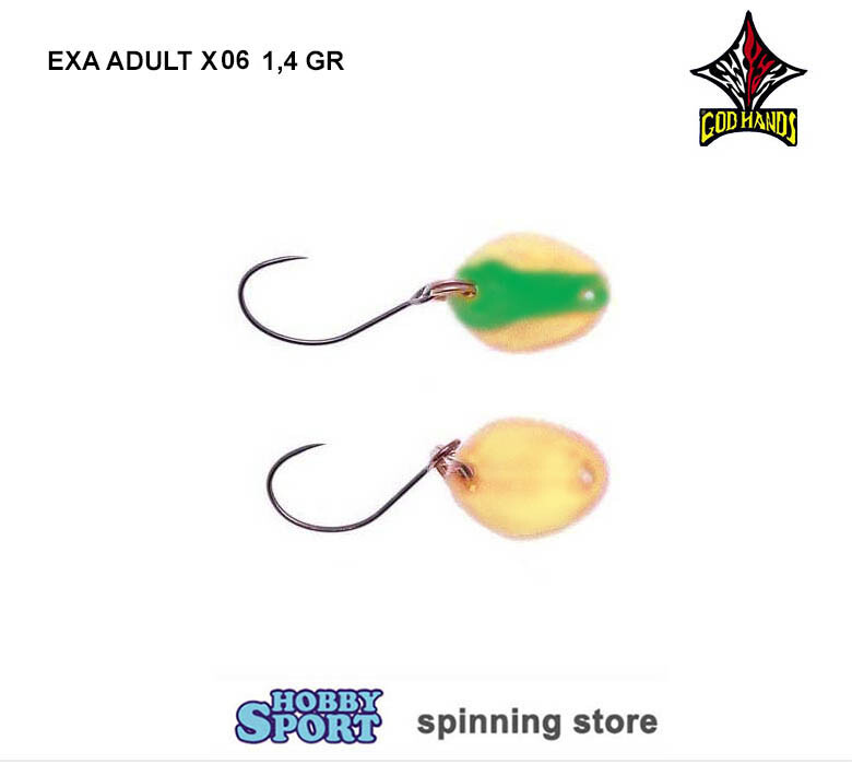 GOD HANDS EXA ADULT 1,4 GR COL. X06 LIGHT GREEN BOTTOM SPOON AREA TROUT