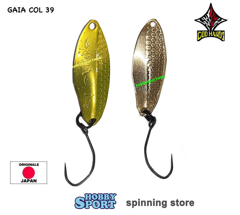 GOD HANDS GAIA 2,1 GR COL. 39 GOLD  SPOON AREA TROUT SPINNING