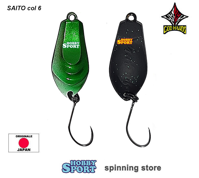 GOD HANDS SAITO  3,0 GR COL. 6 GREEN BLACK SPOON AREA TROUT SPINNING