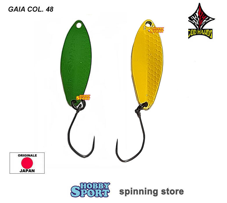 GOD HANDS GAIA 2,1 GR COL. 48 GREEN YELLOW JAPAN SPOON AREA TROUT SPINNING