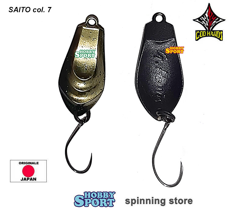 GOD HANDS SAITO  3,0 GR COL. 7 OLD SILVER  SPOON AREA TROUT SPINNING