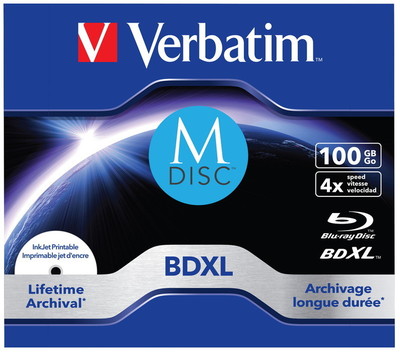 2 Verbatim Rohlinge M-Disc Blu-ray BD-R XL full printable 100GB 4x Jewelcase