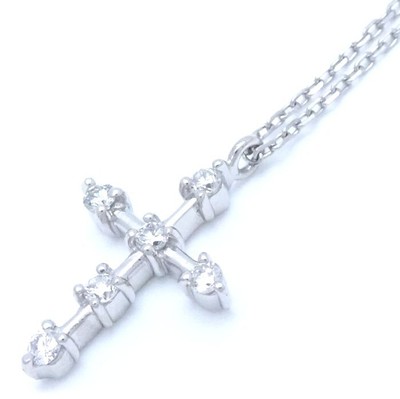 fdcp 4  Diamond Cross Platinum850 Necklace /291962