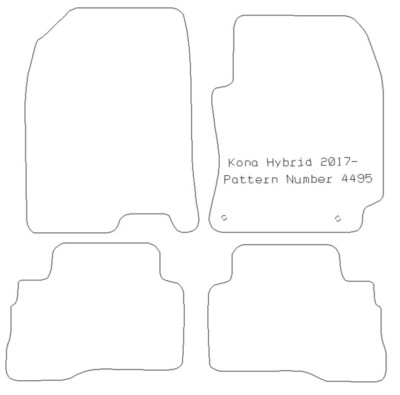 JVL Professionally Tailored Car Mats for HYUNDAI KONA HYBRID 2017-2020