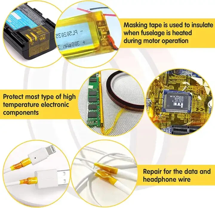 4x Polyimide High Temperature Tape Heat Resistant Silicone 1/8’’, 1/4", 1/2", 1"
