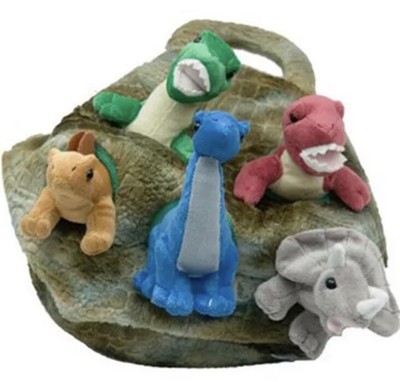 Dinosaurs In Egg Stuffed Plush Kids Toy 5 Dinos NWT Unipak  12  Carry Handle