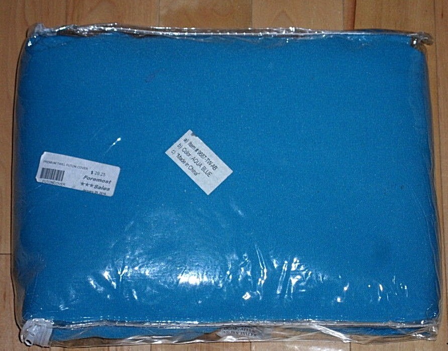 Blazing Needles Premium Twill Full-Size Futon Cover - Aqua Blue NEW