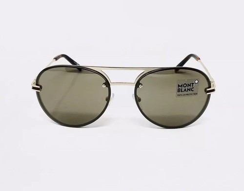 Pre-owned Montblanc Mont Blanc Sunglasses 717 S 32g Gold Zeiss Lens 59•17•140 With Case In Brown