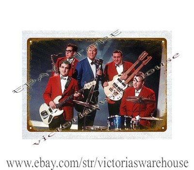 nostalgic garage shop outdoor art Bill Haley & His Comets metal tin sign
