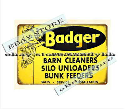 BADGER FARM EQUIPMENT WESTFIELD WISCONSIN metal tin sign apartment accessories