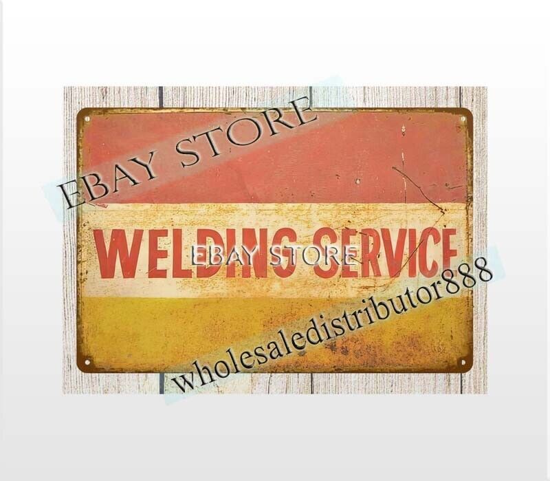 living room decor ideas Welding Service metal tin sign
