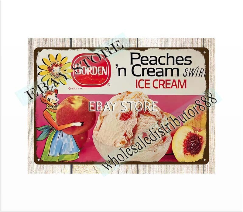 bedroom decor ideas BORDEN PEACHES 'N CREAM SWIRL ICE CREAM