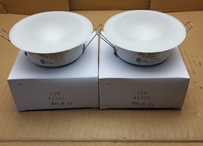 ITC 4.5''12V Recessed Halogen Luminaire RV Puck Light Warm White 81232(Lot Of 2) 