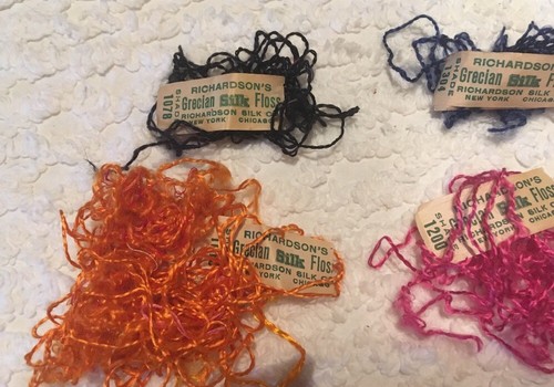 Lot VTG Embroidery Silk Thread floss: Carlson Currier, Grecian