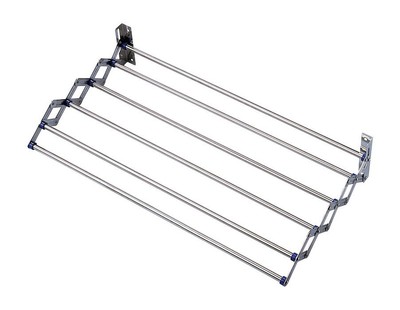 WENKO Wand-Wäschetrockner Teleskop 3,3 m Trockenlänge Edelstahl rostfrei   3 3