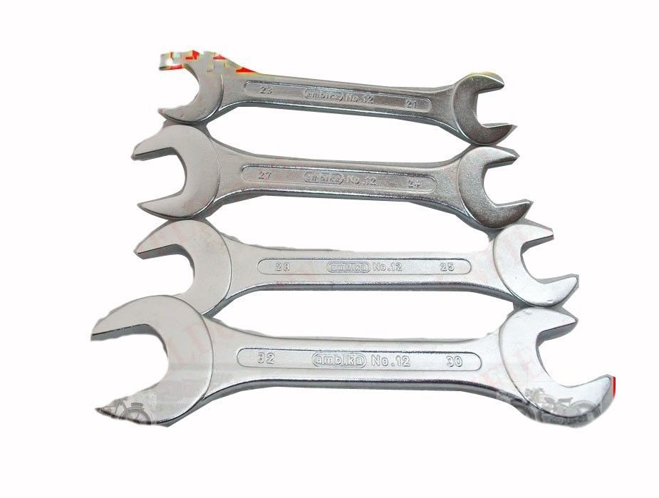 Double Open End Jaw Spanner 4pc Chrome Plated 