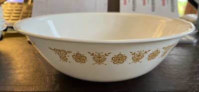 Vintage Butterfly Gold Corelle By Corning Serving Bowls 10 1/4