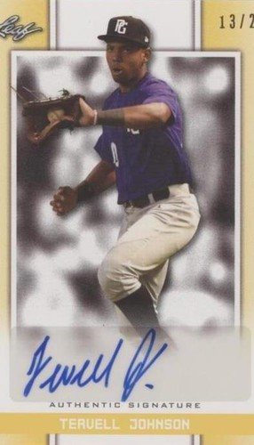 2019 Leaf Perfect Game National Showcase - Tervell Johnson #BA-TJ1