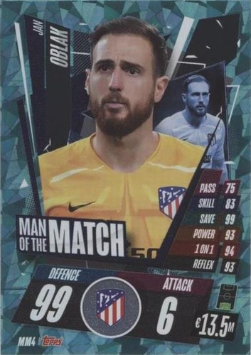 2020-21 Topps Match Attax UCL Jan Oblak #MM4