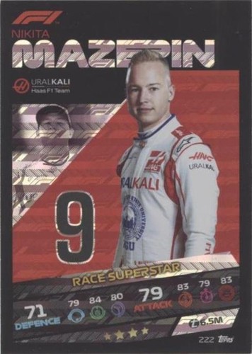 2021 Topps F1 Turbo Attax - Nikita Mazepin #222