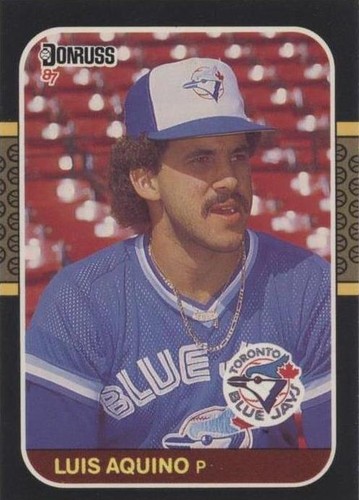 1987 Topps #301 LUIS AQUINO (Error Card) No Trade Mark Next