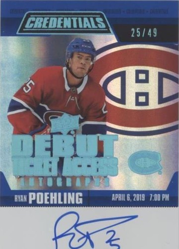 2019-20 Upper Deck Credentials - Ryan Poehling #RTAAV-RP