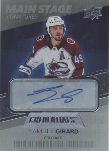 2021-22 Upper Deck Credentials - Samuel Girard #BTS-SG