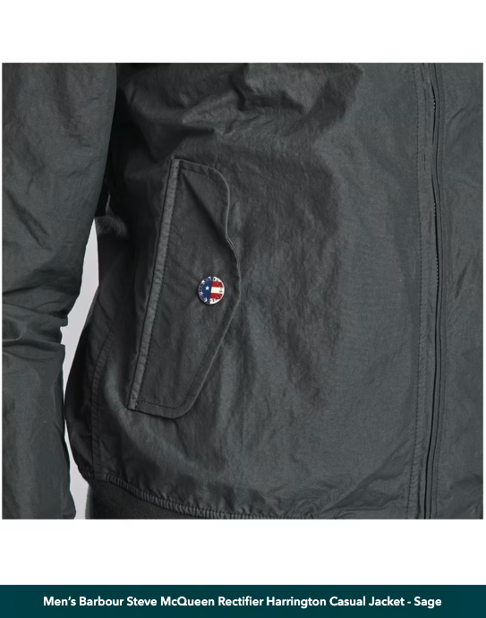 Pre-owned Barbour Steve Mcqueen Rectifier Harrington In Sage British Luxury