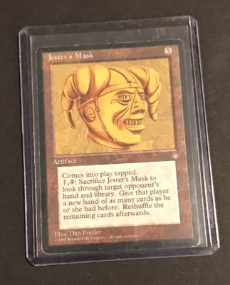 MTG Magic The Gathering- 1x Jester s Mask- HeavyPlay- Ice Age Rare