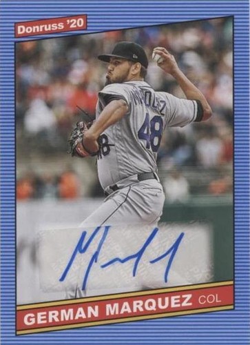 2020 Panini Donruss - German Marquez #86S-GM