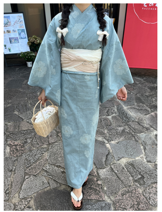 【お値下げ中】COHINA YUKATA SET 桔梗　オフホワイト COHINA YUKATA SET 桔梗オフホワイト