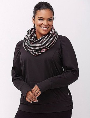 

Розово-черный полосатый шарф Eternity Lane Bryant от LIVI Active