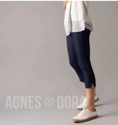 NWT Agnes & Dora XS Pixie Cropped Pants Audrey Hepburn Cigarette Stretch Retro