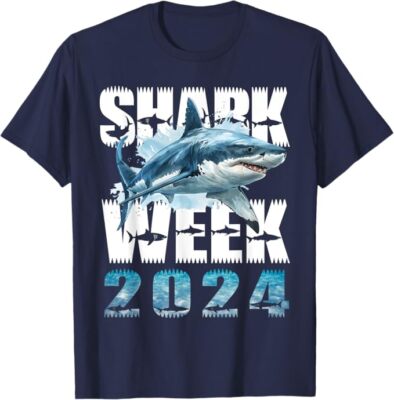 2024 Week Animal Sea Shark Lover Matching Squad Beach Ocean T-Shirt, Size S-5XL