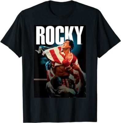 Rocky IV American Flag Portrait T-Shirt