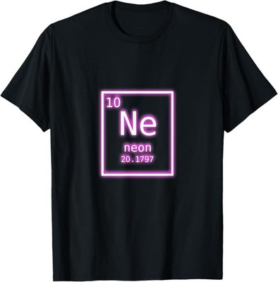 Neon Element Purple Periodic Table Chemistry Nerd Science Tee